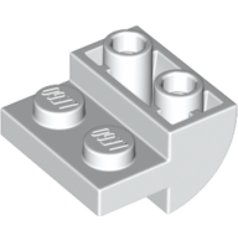 Dakpan, Gebogen 2x2x1 omgekeerd met noppen White