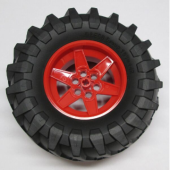 Velg 56mm D. x 34mm met Band 107x44 R Red