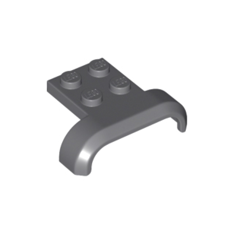 Voertuig, Spatbord 4x3x1 met boog gebogen Dark Bluish Gray