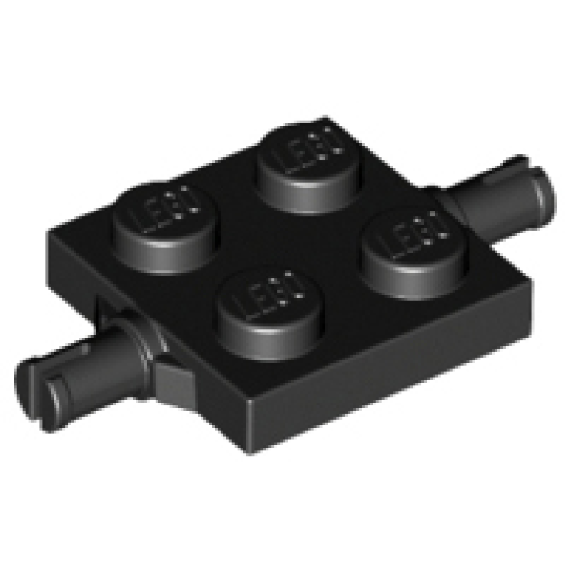Plaat, Aangepast 2x2 met wielenhouders Black