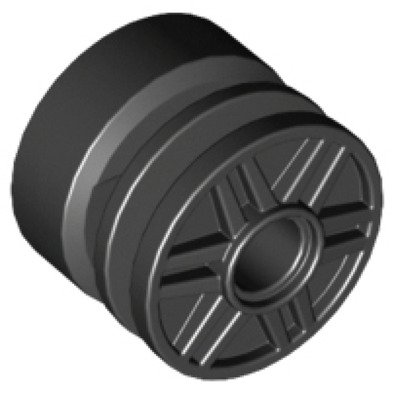 Wiel 18x14mm met Pin gat Black