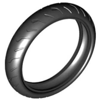 Band 132,6mm D. x 27mm Motorfiets Raceprofiel Smal Black