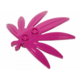 Pant Bladeren 6x5 palm blad met open clip Magenta