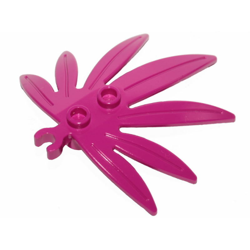 Plant Bladeren 6x5 palm blad met open clip Magenta