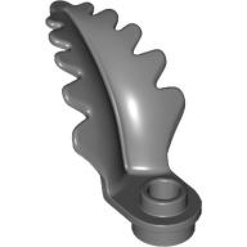 Plant Plaat, Rond 1x1 met omhoog staand blad Dark Bluish Gray