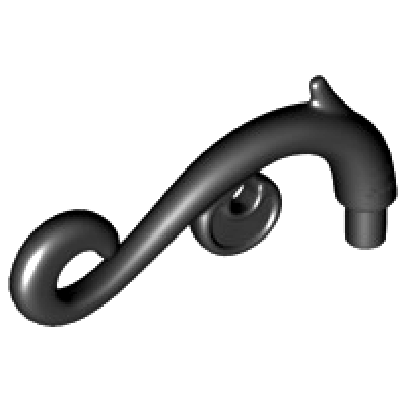 Plant Steel, Gebogen met Pin, Doornen en Krullen Black