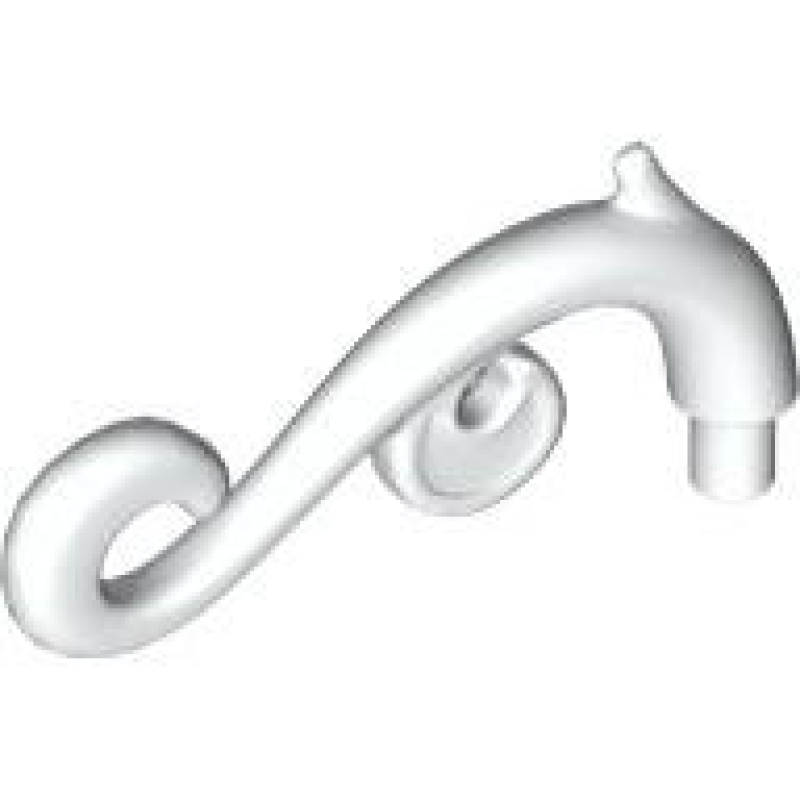 Plant Steel, Gebogen met Pin, Doornen en Krullen White