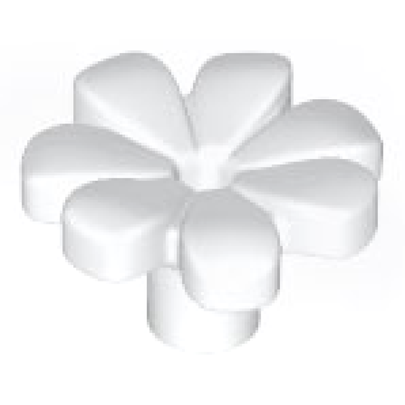 Plant Bloem met pin en klein pin gat White