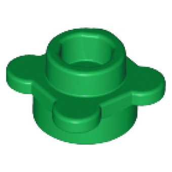Plaat, Rond 1x1 met bloemrand (4 blaadjes) Green