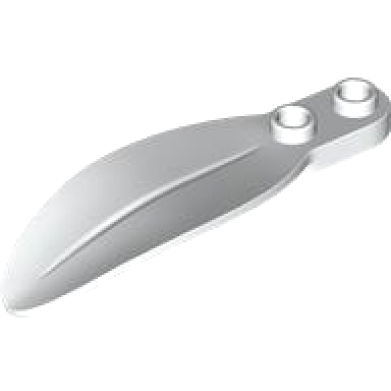 Plaat, Rond 1x2 met blad White