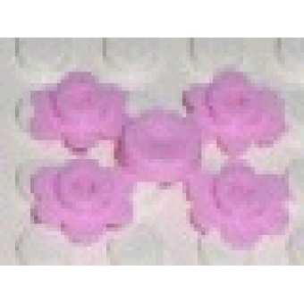 bloem blad set van vier bright pink