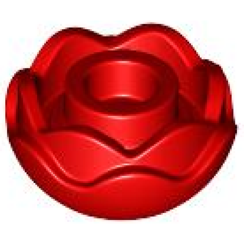 Plant Bloen Rond met 2 laagjes (Pioenroos) Red