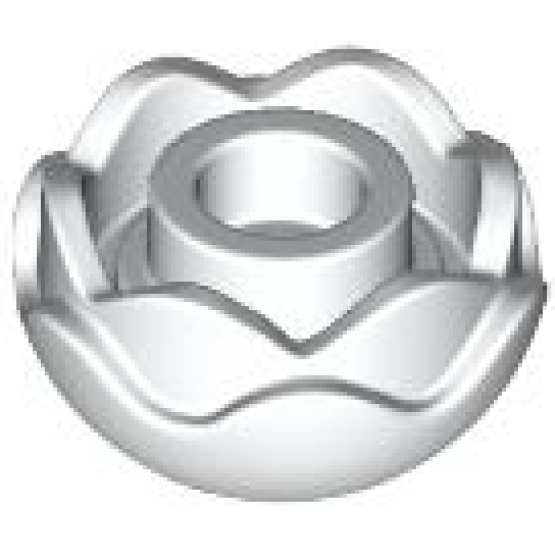 Plant Bloen Rond met 2 laagjes (Pioenroos) White