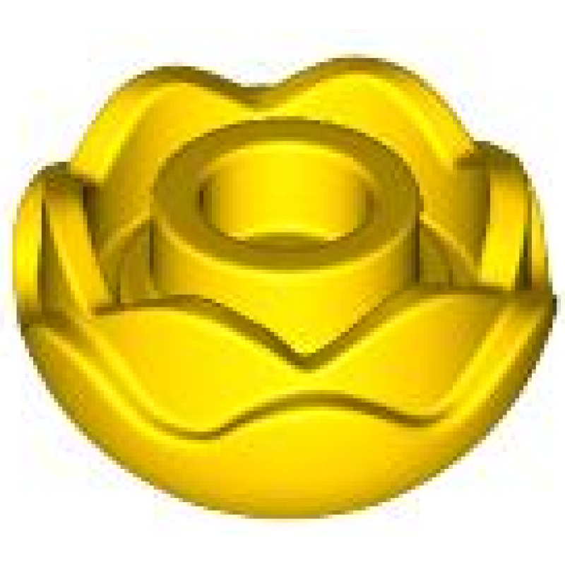 Plant Bloen Rond met 2 laagjes (Pioenroos) Yellow