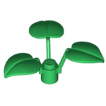 Plant Bloemstengel met 3 grote Bladeren Green