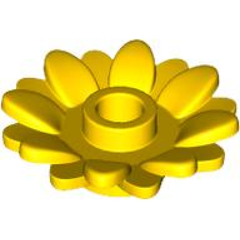 Plant Bloem 2x2 rond met 16 blaadjes (zonnebloem) Yellow