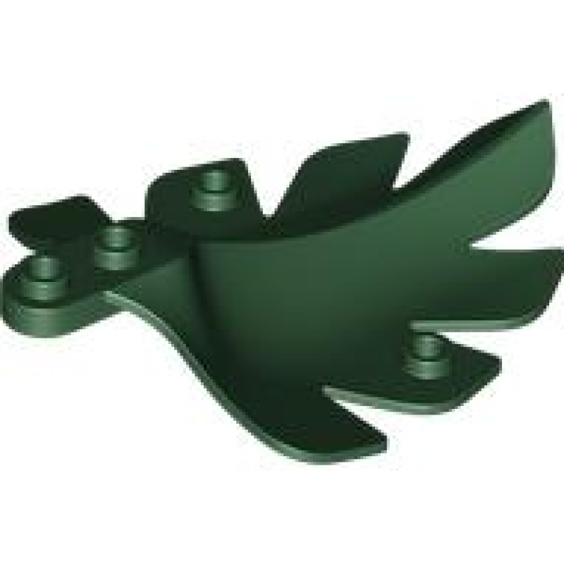 Plant Plaat, Rond 1x2 met puntig blad Dark Green