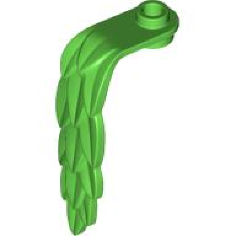 Plant Plaat, Rond 1x1 met omlaag hangende bladeren in laagjes Bright Green