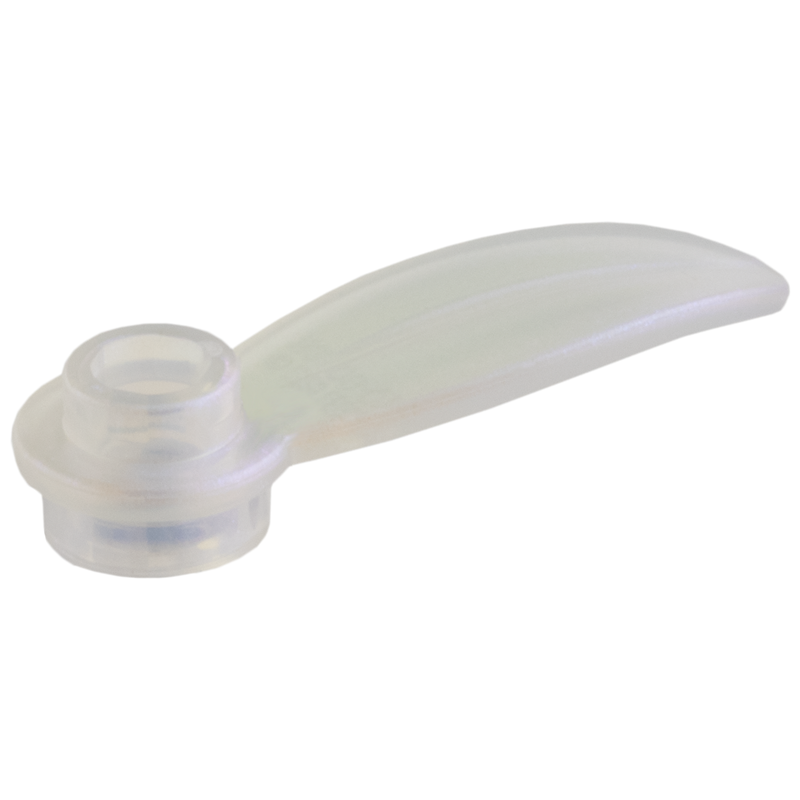 Plant Plaat, Rond 1x1 met blad Satin Trans Clear