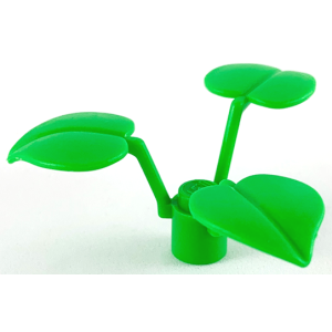 Plant Bloemstengel met 3 grote Bladeren Bright Green