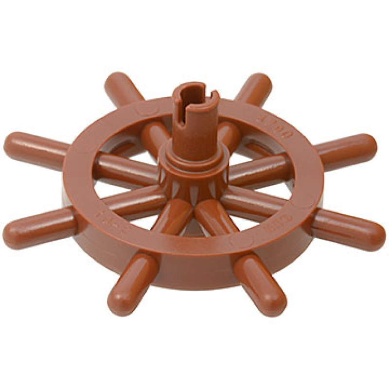 Scheepswiel met pin Reddish Brown
