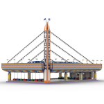 Autoscooter Reverchon 8 zuilen 1:20