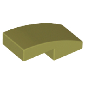 Dakpan, Gebogen 2x1x 2/3 Olive Green