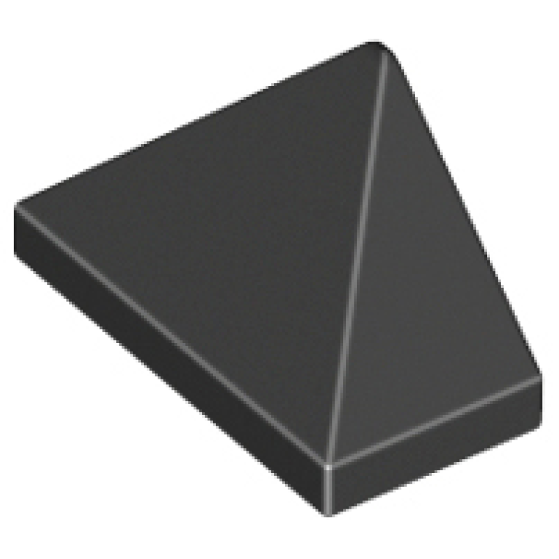 Dakpan 45° driedelig met nophouder aan binnenkant Black