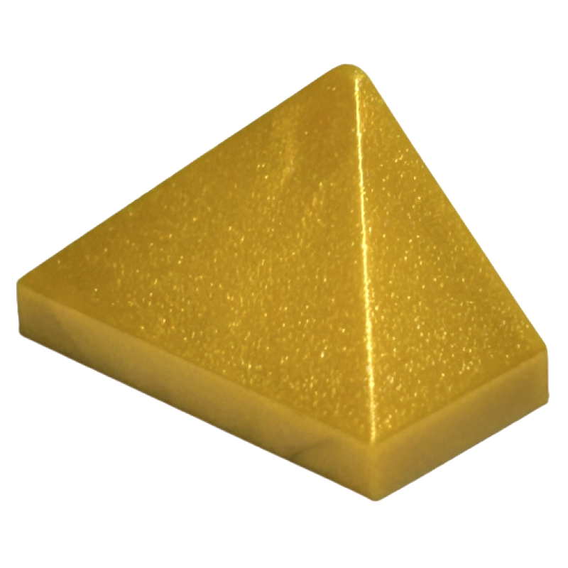 Dakpan 45° driedelig met nophouder aan binnenkant Pearl Gold