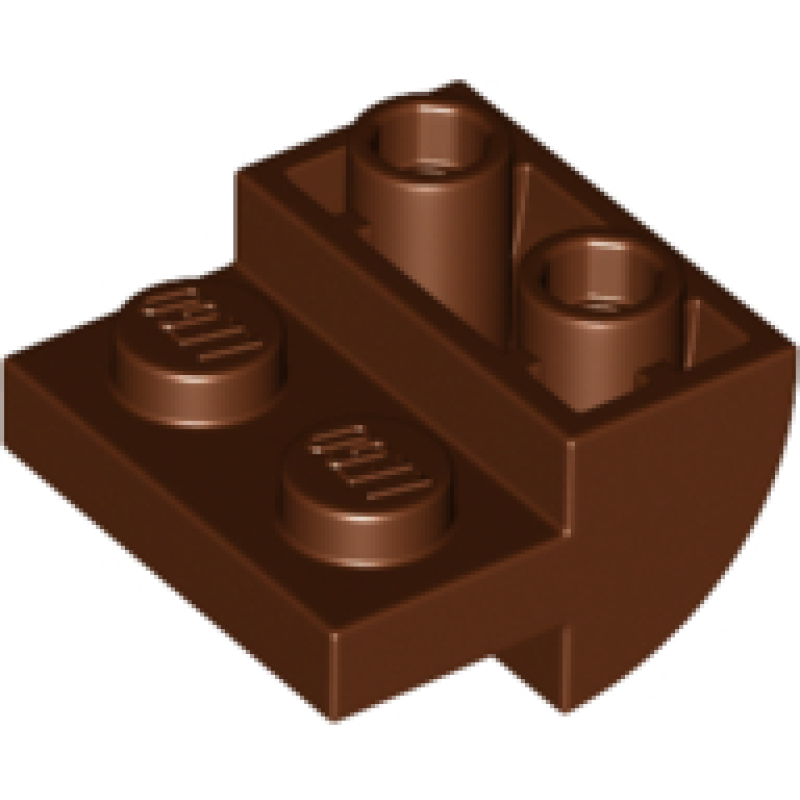 Dakpan, Gebogen 2x2x1 omgekeerd met noppen Reddish Brown