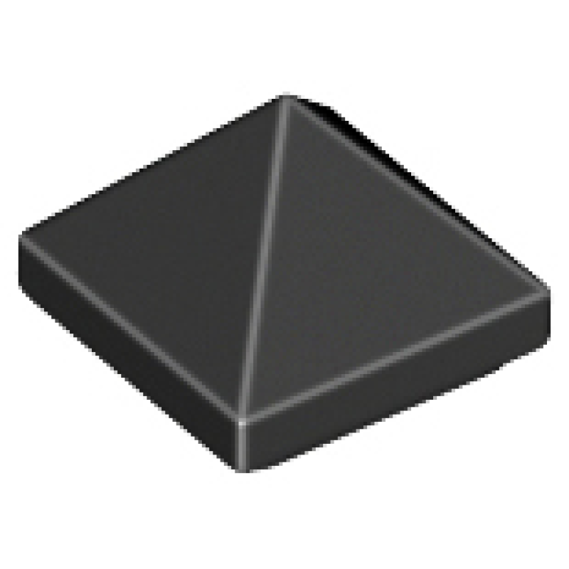 Dakpan 45° 1x1x2/3 viervoudig gebogen piramide Black