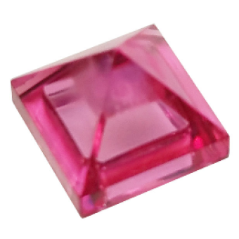 Dakpan 45° 1x1x2/3 viervoudig gebogen piramide Trans Dark Pink