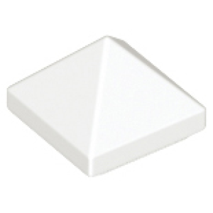 Dakpan 45° 1x1x2/3 viervoudig gebogen piramide White