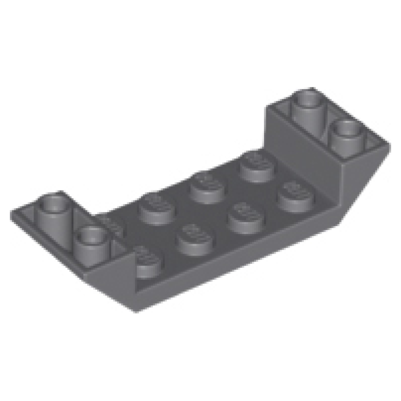 Dakpan, Omgekeerd 45° 6x2 dubbel met 2x4 inkeping Dark Bluish Gray