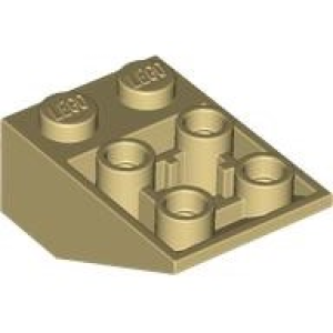 Dakpan, Omgekeerd 33° 3x2 met verbindingen tussen noppen Tan