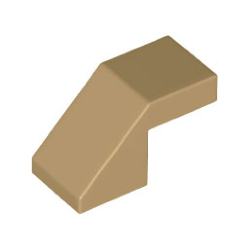 Dakpan 45° 2x1 met inkeping Dark Tan