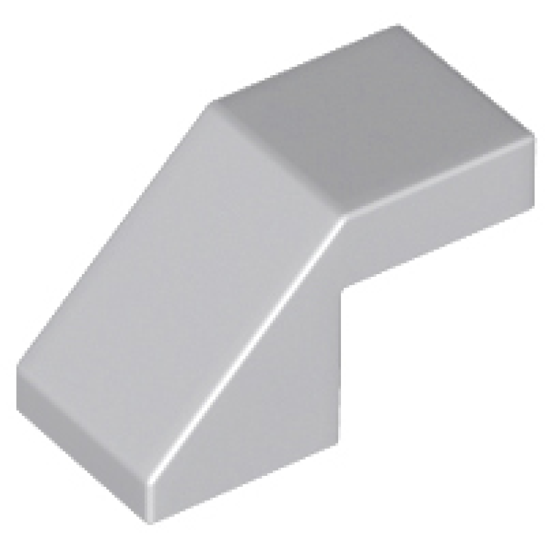 Dakpan 45° 2x1 met inkeping Light Bluish Gray