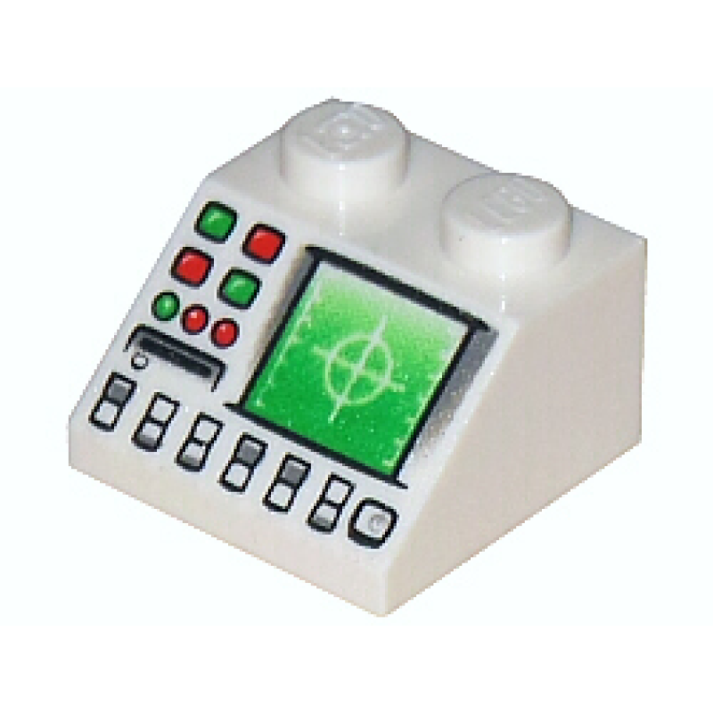 Dakpan 45° 2x2 met radar opdruk White