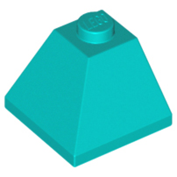Dakpan 45° dubbel hoek 2x2 Dark Turquoise
