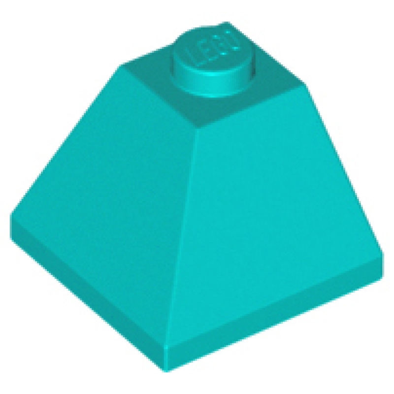 Dakpan 45° dubbel hoek 2x2 Dark Turquoise