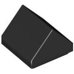 Dakpan 45° 1x1 dubbel Black