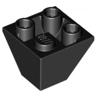 Dakpan Omgekeerd 45° 2x2 Dubbele Convex Black