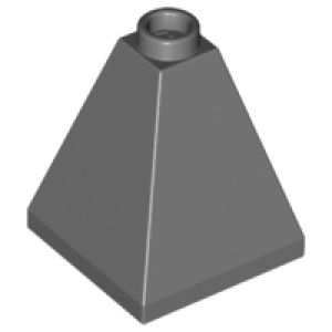 Dakpan 75 graden  2x2x2 Viervoudig Convex Dark Bluish Gray