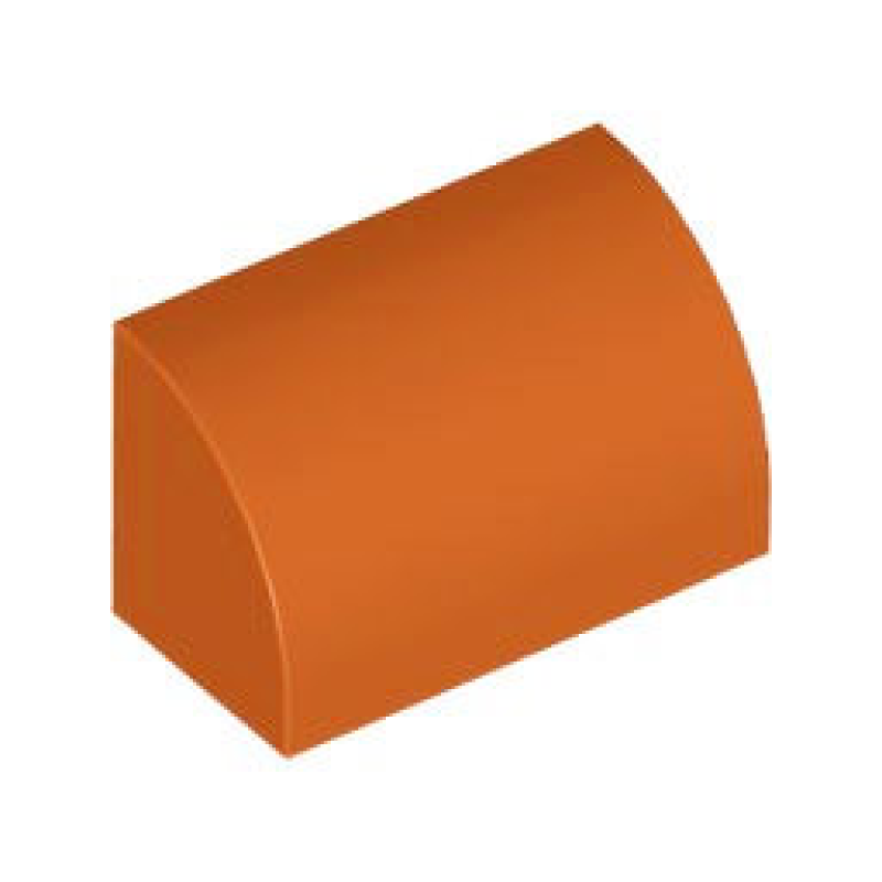 Dakpan, Gebogen 1x2 Dark Orange