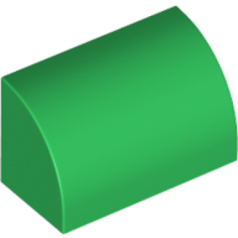 Dakpan, Gebogen 1x2 Green