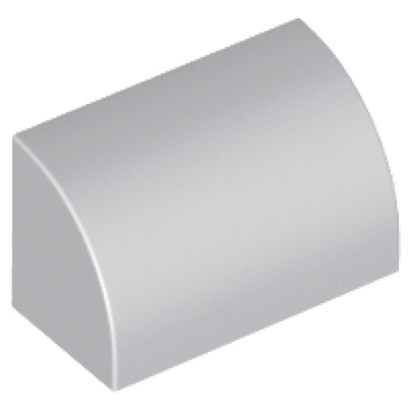 Dakpan, Gebogen 1x2 Light Bluish Gray