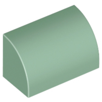 Dakpan, Gebogen 1x2 Sand Green