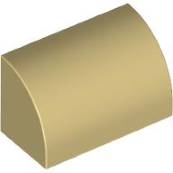 Dakpan, Gebogen 1x2 Tan