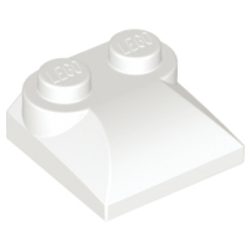 Dakpan, Gebogen 2x2x2/3 met 2 noppen White