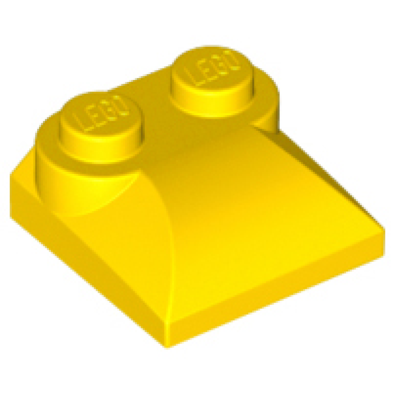 Dakpan, Gebogen 2x2x2/3 met 2 noppen Yellow